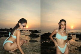 Thảo Nhi Lê đốt mắt dân mạng bằng bộ bikini ngày đầu năm mới