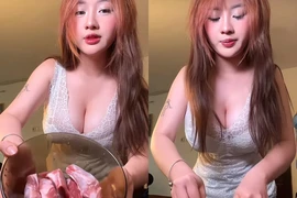 Dạy nấu ăn trên TikTok, hot girl khoe "tâm hồn tràn viên" gây bão