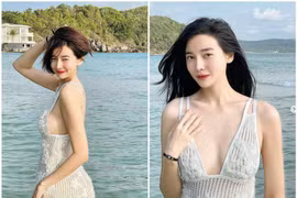 Diện váy "lưới đánh cá", gái xinh Việt khoe làn da trắng nõn