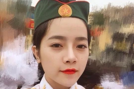 Nàng thơ ĐH Văn hóa Nghệ thuật Quân đội đẹp ngây ngất trong màu áo lính