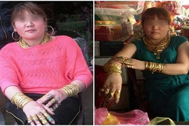 A Đây Rồi: Nữ đại gia Thanh Hoá khoe vàng đeo đầy người gây sốc