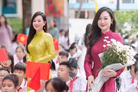 Danh tính cô giáo Hà Nội bất ngờ nổi tiếng sau lễ khai giảng