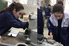 Khoe ảnh lắp máy, "hot girl cơ khí" khiến dân tình truy tìm thông tin