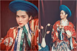 Diện cổ phục Việt Nam, hot girl Mắt Biếc mơ thành Hoàng hậu