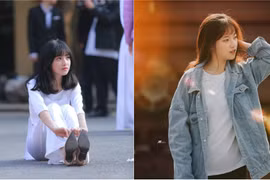 Mặc áo dài ngồi bệt xuống đất nữ sinh Hà Nội bị truy tìm vì quá xinh