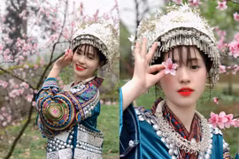 Đón tuổi mới, "em gái bán lê" Hà Giang diện đồ truyền thống