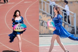 Nữ sinh cầm biển ở hội thao bỗng thành mỹ nhân toàn cõi mạng 
