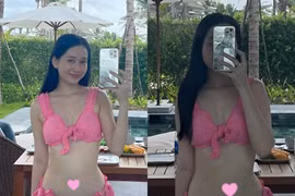 Trúc Anh bất ngờ cập nhật hình ảnh mới, bikini hồng ngây thơ