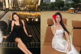 Thời trang khoe vai trần gợi cảm của Hạt Dẻ gây chú ý