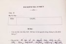 Cười ngất học sinh đưa tên nhân vật trò chơi vào bài kiểm tra