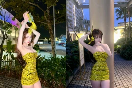 Đu trend váy băng keo, hot girl pickleball khoe vòng eo siêu thực