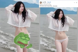 Thực hư tấm ảnh Quỳnh Alee trong trang phục "mát mẻ" gây bão mạng