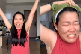 TikToker bán nội y lại xuất hiện với bộ lông nách gây tranh cãi