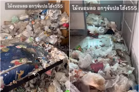 Nữ khách trả phòng trọ, chủ nhà nhìn những thứ để lại ngã ngửa