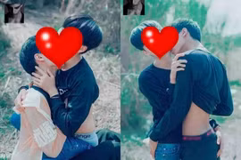 Diễn cảnh nóng trên bãi cỏ, 2 chàng trai gây tranh cãi nảy lửa