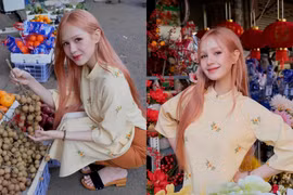 Diện áo dài đi chợ Tết, Xoài Non bùng nổ visual cuối năm