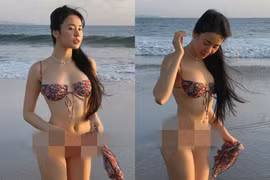 Đi biển nóng bỏng, hot gymer Phan Thiết để lộ đường cong "nữ thần"