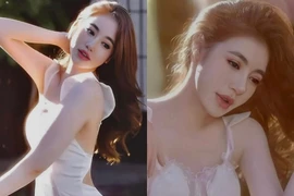 Elly Trận "mặn mà" body đâu ra đó trong những bộ đồ ngủ
