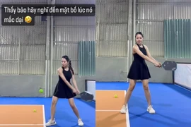 Gia nhập Pickleball muộn, hot girl Trâm Anh để lại điểm nhấn