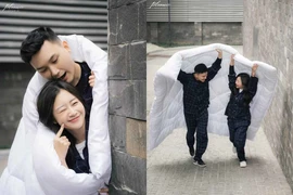 Chụp ảnh cưới ở thời tiết 7 độ C, cặp đôi có ý tưởng lạ
