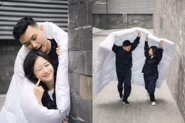 Chụp ảnh cưới ở thời tiết 7 độ C, cặp đôi có ý tưởng lạ