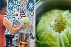 Luộc bắp cải lạ đời, người phụ nữ khiến netizen bàn tán râm ran