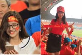 4 cô gái bỗng nổi tiếng nhờ đến sân cổ vũ ĐT Việt Nam năm 2018