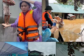 Nhìn quê bị lũ lụt, hot girl Tuyên Quang lên đường cứu trợ 