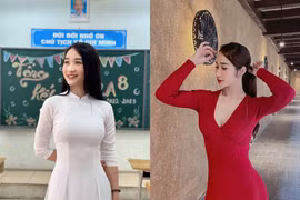 Cô giáo tiểu học Hà thành kín đáo trên lớp, quyến rũ ngoài đời