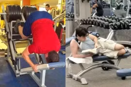 Chết cười với những pha "tấu hài" trong phòng gym 