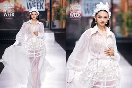 Vợ thủ môn Bùi Tiến Dũng gặp sự cố suýt lộ vòng 1