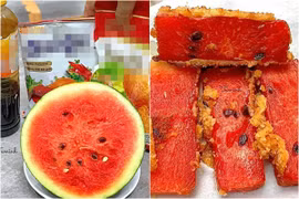 Làm dưa hấu chiên xù, cô gái khiến netizen tranh cãi cực gắt