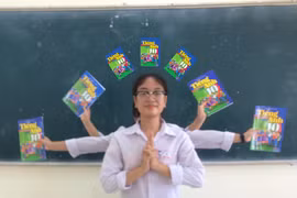 Chụp ảnh với sách giáo khoa mới trở thành hot trend