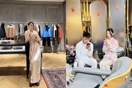 Vợ chồng cầu thủ Quang hải khoe cả ngày chỉ đi mua sắm 