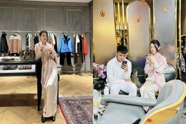 Vợ chồng cầu thủ Quang hải khoe cả ngày chỉ đi mua sắm 
