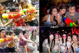 Gái Thái ướt sũng nhưng vẫn "quẩy nhiệt" tại lễ hội té nước 