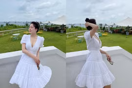 Khoe ảnh "kín cổng cao tường", Trâm Anh vẫn nhận vạn lời khen