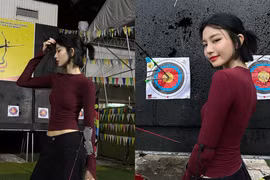 Hot girl Sài thành đi bắn cung khoe sắc vóc "sắc lẹm"