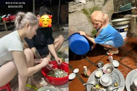 Sang chảnh trên mạng, về nhà nàng dâu hào môn sắn tay rửa bát