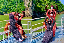 Du lịch mùa hè nhóm bạn diện áo chống nắng làm netizen cười ngất