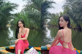 Chuộng váy trễ nải, Quỳnh Kool để lộ vòng một quyến rũ