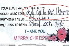Tâm thư Noel của em nhỏ xin "bố ngừng đánh mẹ"