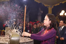 Phó Chủ tịch nước Võ Thị Ánh Xuân dâng hương đền Hai Bà Trưng