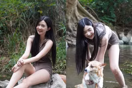 Hóa "nữ thần tắm suối", hot girl Thái Lan khiến nhiều người mê mẩn