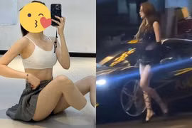 Danh tính cô gái diện váy "bằng gang tay" bước ra từ siêu xe Ferrari
