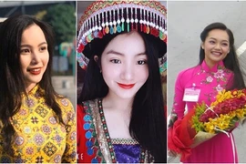 Đọ nhan sắc những hoa khôi tặng hoa các Nguyên thủ Quốc gia nước ngoài