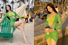 Diện bikini Á hậu chuyển giới Tường Vi khoe dáng nuột miễn chê