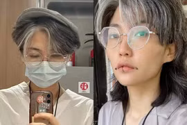 Nhuộm tóc phẩy light, cô gái bất ngờ gia nhập... hội người cao tuổi