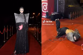 Diện đồ "diêm dúa" dự sự kiện, Phạm Thoại ngã "sấp mặt" xấu hổ