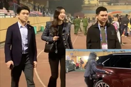 Con trai bầu Hiển bị soi 'kém ga lăng' với vợ hoa hậu